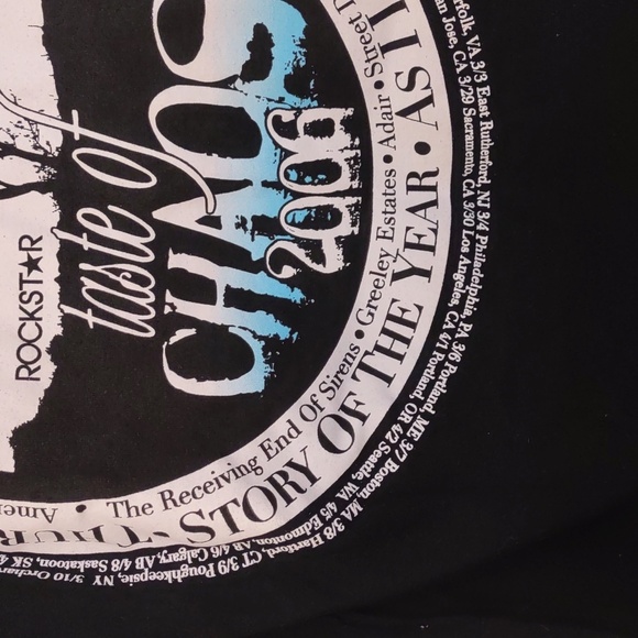 NEW NEVER USED TASTE OF CHAOS 2006 CONCERT TSHIRT SIZE M - Picture 8 of 10